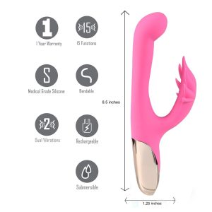 MAUI RECHARGEABLE SILICONE POSEABLE 420 RABBIT