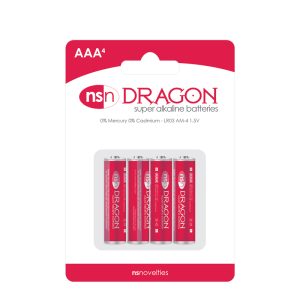 DRAGON 4PK ALKALINE AAA BATTERIES