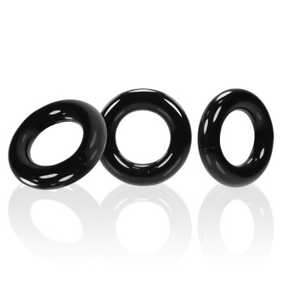 OX3047willyrings3pkcockringsblack