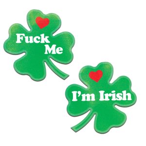 PASTEASE CLOVER 'FUCK ME IM IRISH' NIPPLE PASTIES