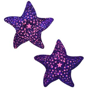 PASTEASE TWINKLING PURPLE & PINK STARFISH