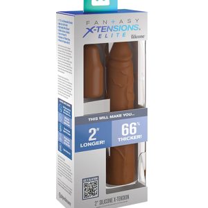 FANTASY X-TENSIONS ELITE 8IN SLEEVE W/ 2IN PLUG TAN