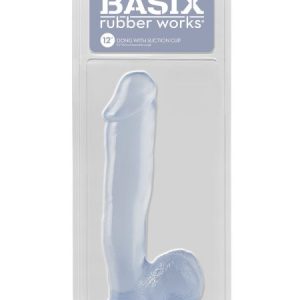 BASIX RUBBER WORKS 12IN DONG W/SUCTION CLEAR