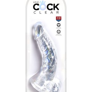 KING COCK CLEAR 7.5 IN COCK W/ BALLS