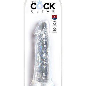 KING COCK CLEAR 8 IN COCK W/O BALLS