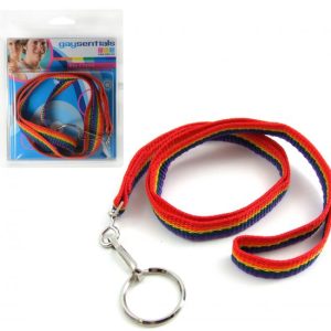 (D) GAYSENTIALS RAINBOW NYLON KEY TAG