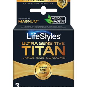 LIFESTYLES ULTRA SENSITIVE TITAN 3PK