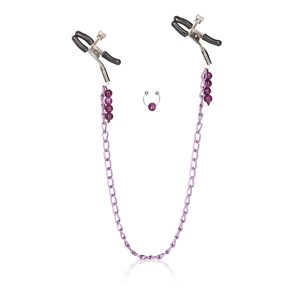 NIPPLE PLAY CLAMPS PURPLE CHAIN