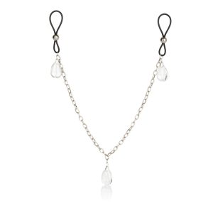(D) NIPPLE PLAY NON PIERCING NIPPLE CHAIN JEWELRY CRYSTAL