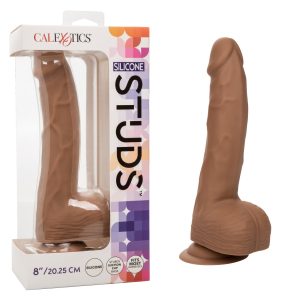 (WD)SILICONE STUDS 8IN BROWN