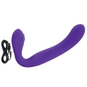 RECHARGEABLE LOVE RIDER STRAP ON PURPLE