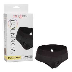 BOUNDLESS BACKLESS BRIEF S/M HARNESS BLACK