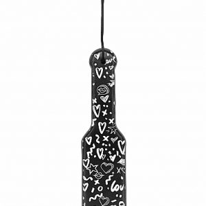 LOVE STREET ART FASHION PRINTED PADDLE BLACK