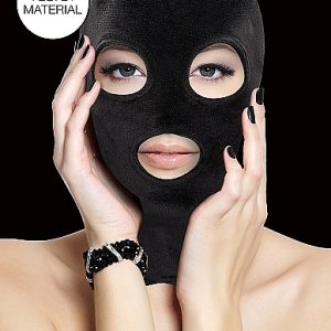 VELVET & VELCRO MASK W/ MOUTH & EYE OPENING BLACK