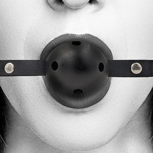 B&W BREATHABLE BALL GAG BLACK