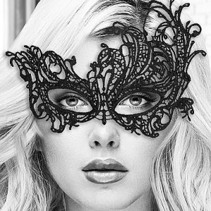 B&W LACE EYE MASK ROYAL