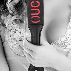B&W BONDED LEATHER PADDLE OUCH" "