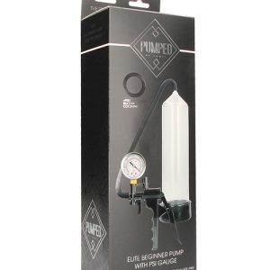 PUMPED ELITE BEGINNER PUMP W/ PSI GAUGE TRANSPARENT