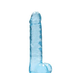 REALROCK 7IN REALISTIC DILDO W/ BALLS BLUE
