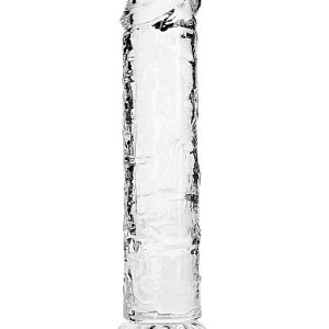 REALROCK STRAIGHT REALISTIC 8 IN DILDO TRANSPARENT