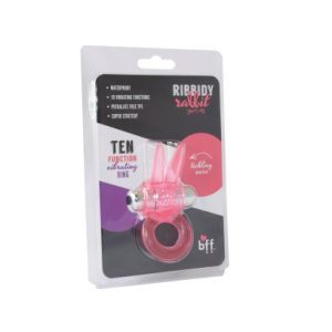 RIBBIDY RABBIT VIBRATING COCK RING-PINK