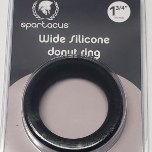 WIDE SILICONE DONUT RING BLACK 1.75 "