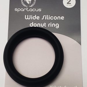WIDE SILICONE DONUT RING BLACK 2 "