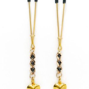 TWEEZER NIPPLE CLAMP W/ HEART PENDANT