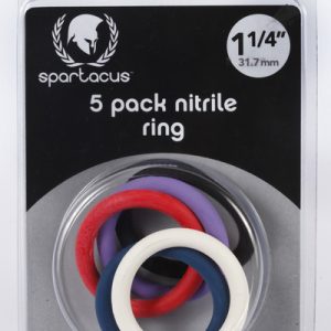 COCK RINGS NITRILE 5PC RAINBOW