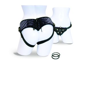 CORSETTE HARNESS BLACK VIBRATING