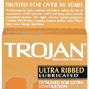 TROJAN ULTRA RIBBED 3PK