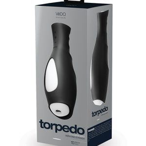 VEDO TORPEDO RECHARGEABLE STROKER JUST BLACK W/ GLOW SLEEVE