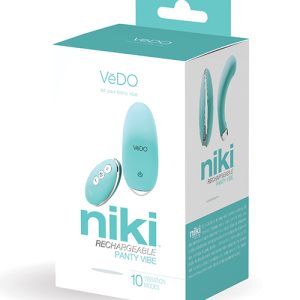 VEDO NIKI RECHARGEABLE PANTY VIBE TEASE ME TURQUOISE
