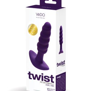 VEDO TWIST RECHARGEABLE ANAL PLUG DEEP PURPLE
