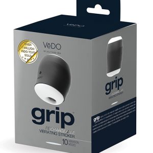 VEDO GRIP RECHARGEABLE VIBRATING SLEEVE JUST BLACK