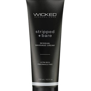 WICKED MASSAGE CREAM STRIPPED + BARE UNSCENTED 4 OZ