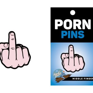 MIDDLE FINGER PEACH PIN (NET)