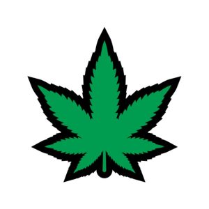 GREEN MARIJUANA LEAF PIN (NET)