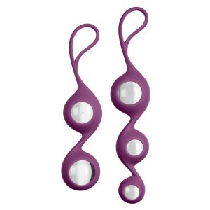 CLOUD 9 HEALTH & WELLNESS BOROSILICATE KEGEL TRAINING SET - PLUM