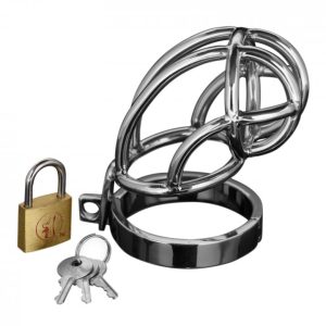 MASTER SERIES CAPTUS STAINLESS STEEL CHASTITY CAGE
