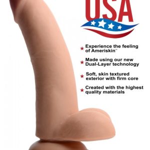 USA COCKS 8IN AMERISKIN DILDO LIGHT