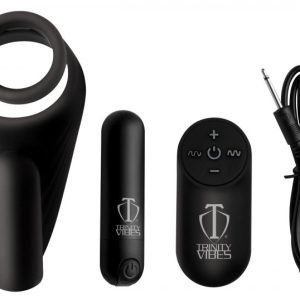TRINITY 4 MEN 7X SILICONE C- RING W/ TAINT STIMULATOR