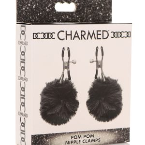 CHARMED POM POM NIPPLE CLAMPS BLACK