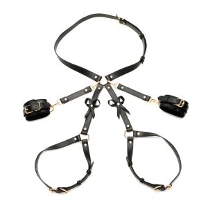 STRICT BONDAGE HARNESS W/ BOWS BLACK M/L