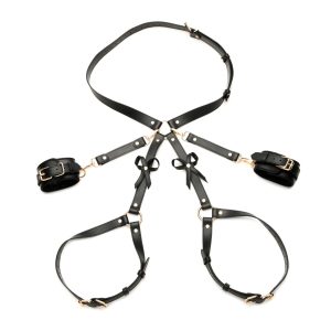 STRICT BONDAGE HARNESS W/ BOWS BLACK XL/2XL