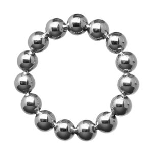 MASTER SERIES STAINLESS STEEL BEADED COCK RING 1.75IN