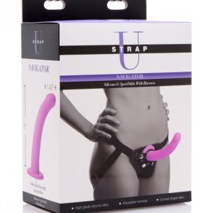 STRAP U NAVIGATOR SILICONE G SPOT DILDO W/ HARNESS