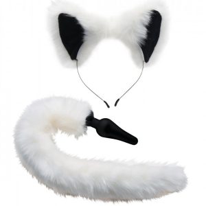 TAILZ WHITE FOX TAIL & EARS SET