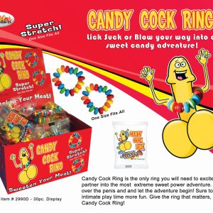 CANDY COCK RING 50 PC DISPLAY
