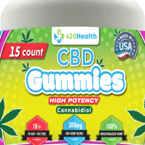 420 HEALTH CBD GUMMIES 15CT BOTTLE 300MG